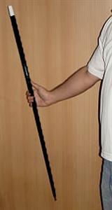 APPEARING CANE--BLACK STAINLESS STEEL, ECONOMY